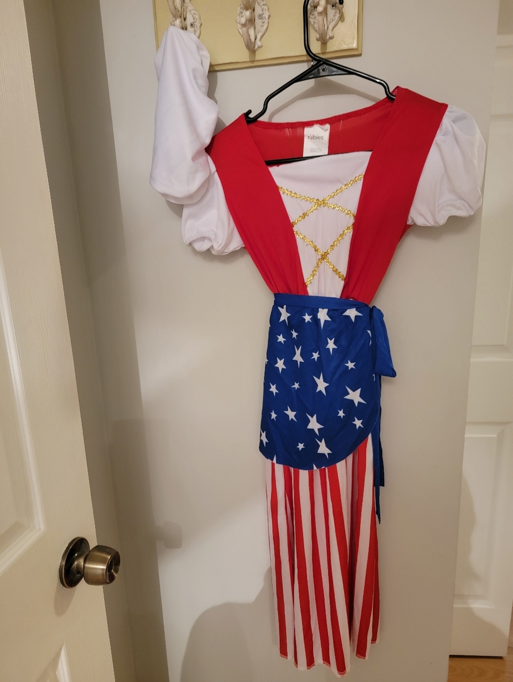 Girls' Red, White & Blue Patriotic Betsy Ross  Costume Dress